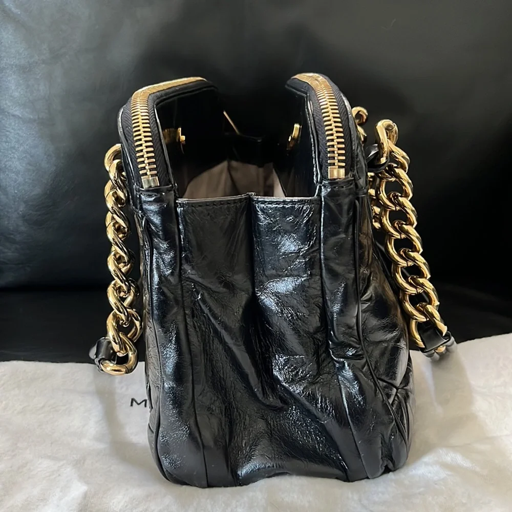 Marc Jacobs INES Leather Made In Italy Satchel Handbag - Picture 9 of 11